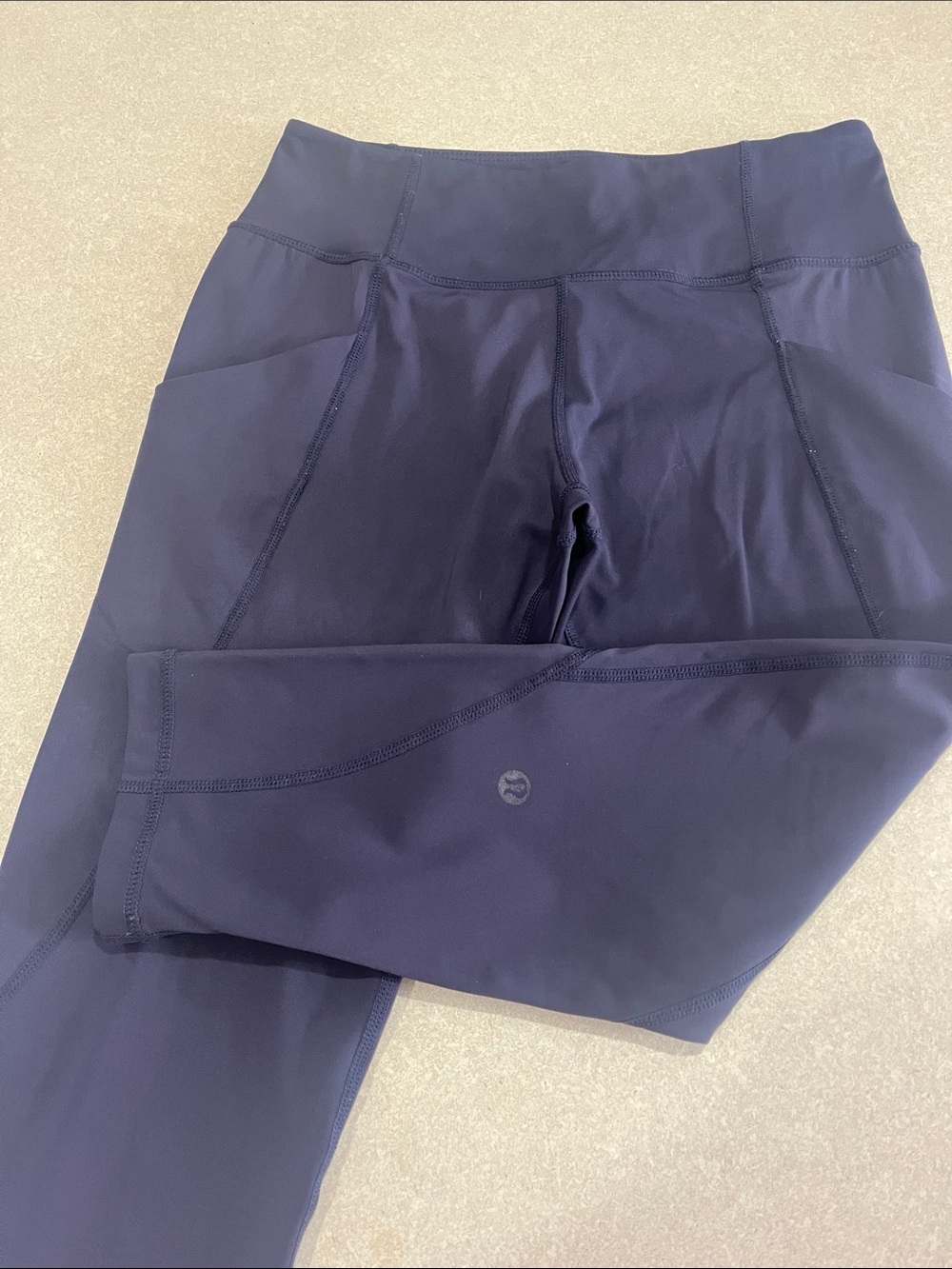 Womens Navy lululemon Leggings with Side Pockets